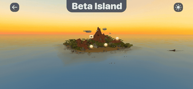 Rad Trails 2 environment animating between light mode and dark mode